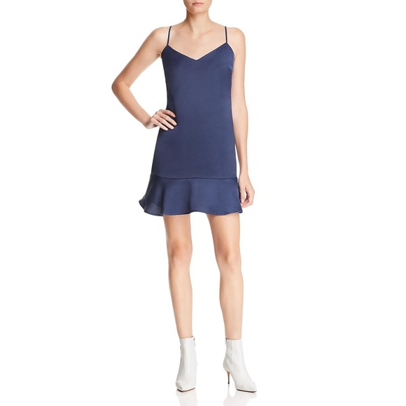 Lucy Paris Dresses & Skirts - NEW Lucy Paris -  Satin Mini Slip NAVY Dress- S